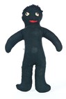 African-American cloth doll, American, 2nd quarter-20th century, cotton, embroidery floss. Handmade golliwogg-style doll with embroidered features and hair