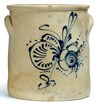 White's stoneware crock with cobalt decoration, from Utica, New York