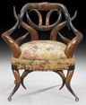 A horn armchair attributed to Wenzel Friedrich of San Antonio, Texas, late 19th century