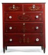 A paint-decorated chest of drawers by Jacob Knagy (Gnagy), Somerset County, Pennsylvania, dated 1867
