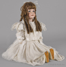 Large Armand Marseille bisque head doll, inscribed AM 17, with sleep eyes and an open mouth