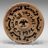 A rare Civil War stoneware tobacco jar lid, American, circa 1865. A stoneware lid from a presentation tobacco jar belonging to Edmund Pope