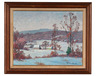 Anthony Buchta oil on board painting, Winter Landscape, signed