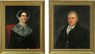 Two 19th century oil on canvas portraits, the gentleman's signed Isaac A. Wetherbee