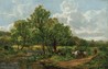 Thomas Worthington Whittredge oil on canvas painting,