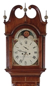 A New Jersey mahogany tall case clock by Isaac Brokaw