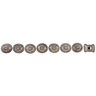 Navajo Silver Concha Belt with heavy gauge silver crafted into seven large conchas, each with a simple oval in center