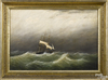 Clement Drew, oil on canvas ship portrait, signed