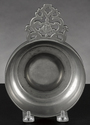 A pewter porringer by William Calder