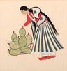 Narciso Platero Abeyta, Ha-So-Deh, (Dine, 1918-1998) Gouache on Paper, signed