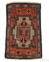 East Anatolian Yastik, late 19th century, the large apple green stepped medallion
