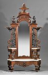 American Renaissance Revival Carved Walnut Hall Stand, mid-19th c., possibly Mitchell and Rammelsberg, Cincinnati
