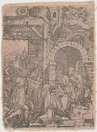 Albrecht Durer, The Adoration of the Magi from the series Life of the Virgin, woodcut on paper, monogrammed