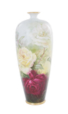 Limoges porcelain floral-decorated shouldered vase, circa 1900