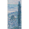 Allen Tucker oil on board, Impressionist Landscape with Cypress Tree, signed
