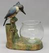 Weller Pottery, Woodcraft Muskota Kingfisher fish bowl and base