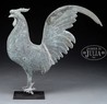 A Cushing & Sons Hamburg Rooster copper weathervane