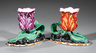 Pair of Jacob Petit Paris Porcelain Tulip Vases, mid‑19th c., signed J.P