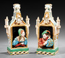 Pair of Jacob Petit Paris Porcelain Scent Bottles, 19th c., one marked