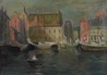 Arthur Clifton Goodwin oil on canvas, Boston Harbor View, signed