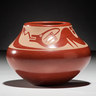 Maria Martinez (1887-1980) and Popovi Da (1921-1971) San Ildefonso Redware Pottery Jar painted with Avanyu