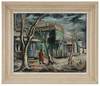 Claude Flynn Howell oil painting, Winter Day (Wilmington, NC), 1945, signed