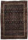 Persian Carpet, early 20th century, possibly Bijar, rows of interconnected designs on cobalt ground