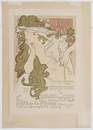 Alphonse Mucha chromolithograph poster, Salon des Cent, 1897, from Les Maitres de l'Affiche, Imprimerie Chaix, Paris, signed