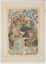 Alphonse Mucha chromolithograph poster, Bieres de la Muse, 1899, from Les Maitres de l'Affiche, Imprimerie Chaix, Paris, signed