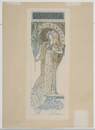 Alphonse Mucha, Gismonda-Bernhardt, chromolithograph poster, 1896, Les Maitres de l'Affiche, signed in stone