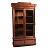 Victorian Two-Door Bookcase attr. to Mitchell & Rammelsberg, of Cincinnati, Ohio, ca. 1880, in walnut with burl veneer