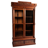 Victorian Two-Door Bookcase attr. to Mitchell & Rammelsberg of Cincinnati, Ohio, ca. 1880, in walnut with burl veneer