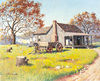 Arthur Sarnoff, acrylic on board titled Rural Washday, signed