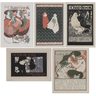 William H. Bradley posters, four works from Les Maitres de l'Affiche, Imprimerie Chaix, Paris, printer plus another: The Chap-Book