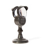 An American pewter double bull's eye whale oil lamp in the style of Roswell Gleason