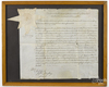 A 1785 Pennsylvania land grant signed by John Dickinson