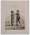 Etching fter Jean Francois Millet, Le depart pour la travail, likely etched by August Barry