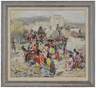 Douglass Ewell Parshall Oil on Board Painting, signed, Fiesta at Laguna