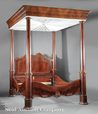 American Rococo carved mahogany tester bed, mid‑19th century, New Orleans, likely the workshop of Prudent Mallard