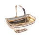 Russian Silver Basket, Oblong, Vermeil Interior