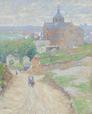 George Loftus Noyes Oil on Canvas Painting, signed, Early Spring, Roxbury