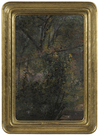 Charles T Webber Oil on Canvas Painting, signed, The Garden Path