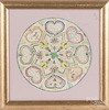 Pennsylvania scherenschnitte fraktur valentine dated 1833