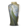 CARL SCHMIDT (1885 - 1969); ROOKWOOD Pottery exceptional and large Iris Glaze vase with purple irises