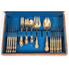 Reed & Barton Gilt Sterling Flatware, Hampton Court, 32 pieces