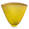 GERTRUD NATZLER (1908 - 1971); OTTO NATZLER (1908 - 2007), folded vessel, canary yellow glaze