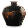 BROTHER THOMAS BEZANSON (1929 - 2007), large vase, Honan Tenmoku glaze, Weston, VT. Glazed porcelain. Incised Benedictine Monks Weston Vermont with ichthys symbol