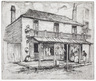 Ellsworth Woodward Etchings, Old Spanish Courthouse, Clothing Store, Corner Ursuline, Andrew Jackson Statue