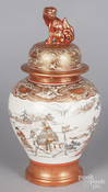 Satsuma pottery lidded urn, ca. 1900