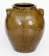 Rare Five-Gallon Alkaline-Glazed Stoneware Jar, Stamped